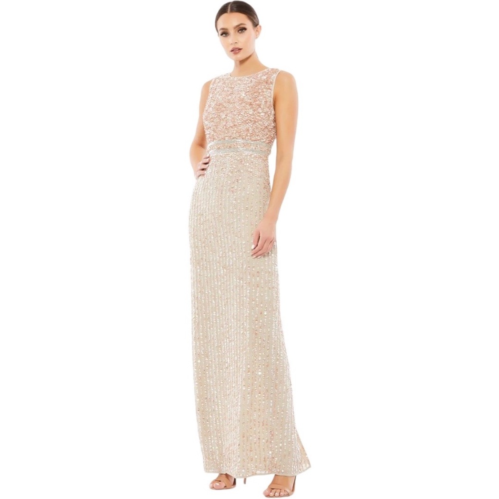 Mac Duggal Blush Sequin Gown